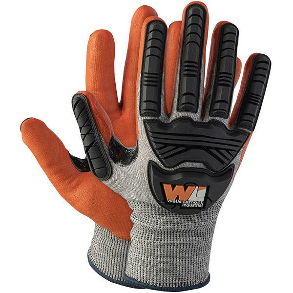 I2466 Wells Lamont A7 Impact Resistant Glove with Foam Nitrile Palm Grip and Touchscreen functionality